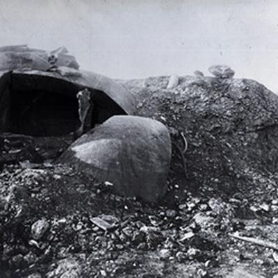 After the impact of a 30,5 cm grenade
