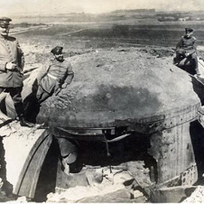 Destroyed cupola in the Fort of Marchovelette