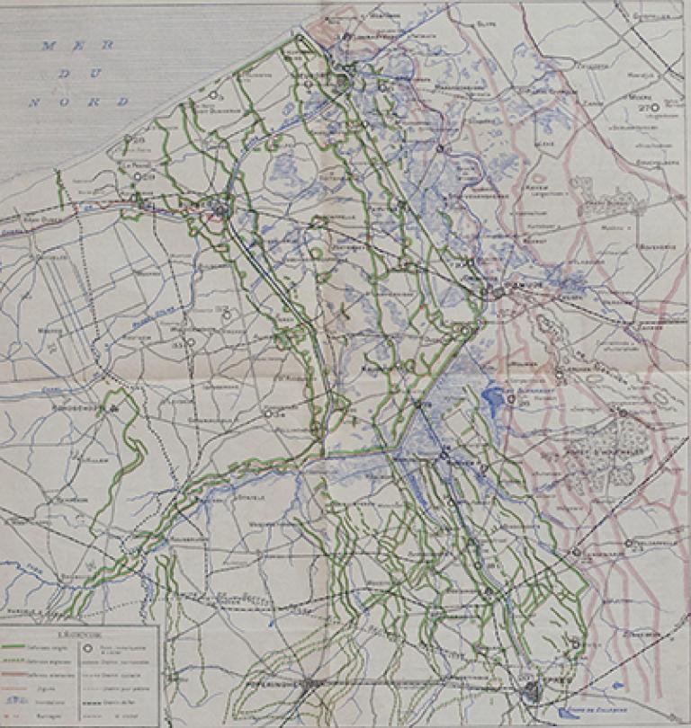 Le secteur belge sur le front de l’Yser